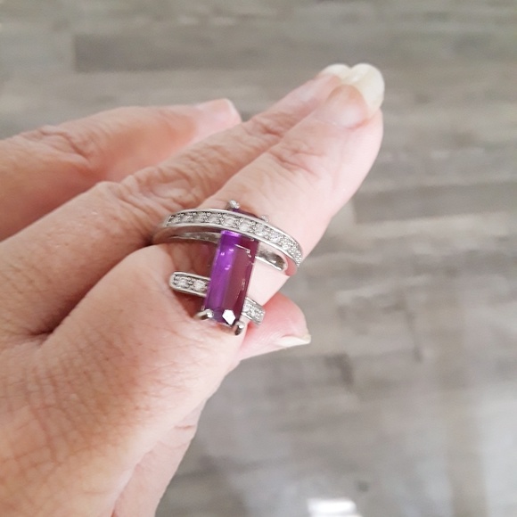 💜 Authentic Amethyst Deco Ring 💜 - Picture 4 of 8